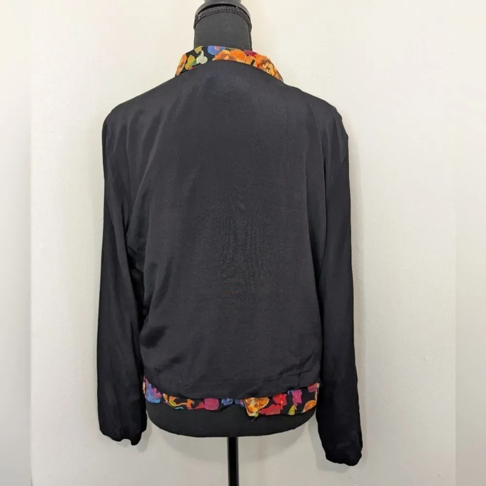 VTG Carole Little Embroidered Whimsigoth Dark Academia Witchy Art To Wear Top 10